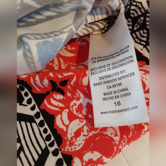 Mario Serrani Italy Geometric Print Sheath Dress - Picture 11 of 13